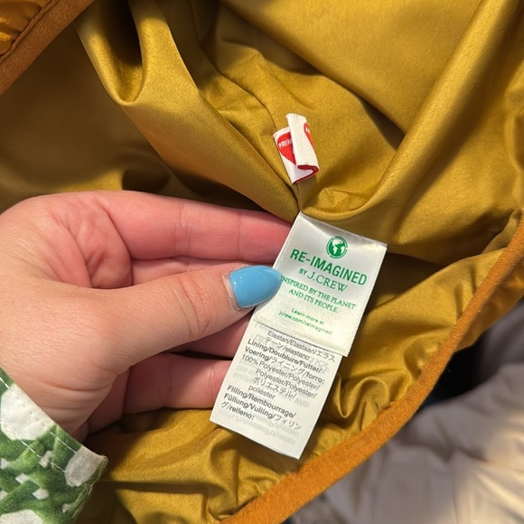 J Crew Nordic Quilted Quarter Zip Insulated Anorak Outdoor Jacket Men's Medium - Picture 7 of 9